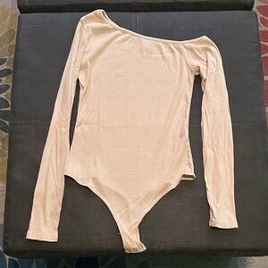 Trouve Cream Off-Shoulder Bodysuit